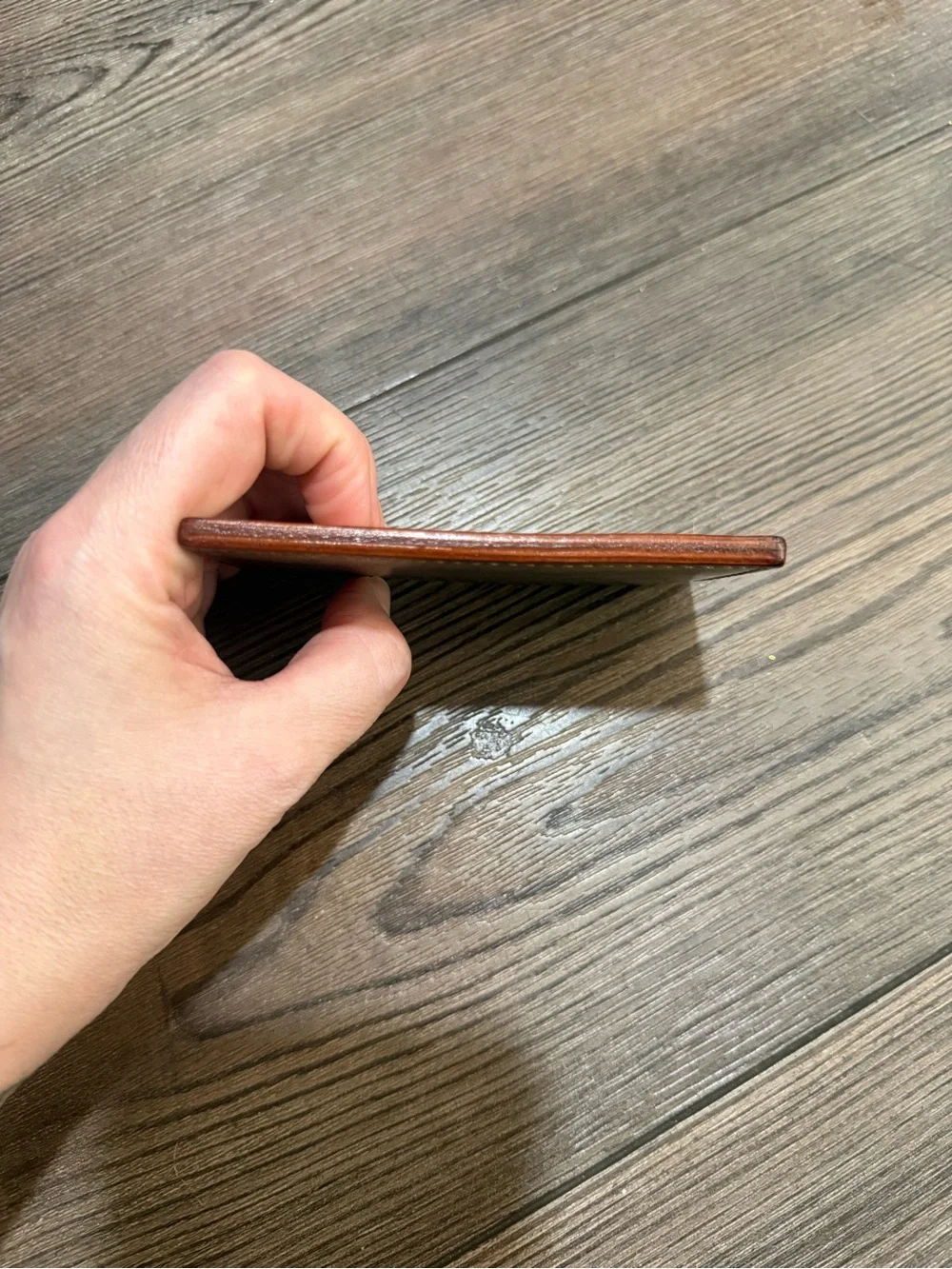 Porter Yoshida Leather Card Holder Gold Metallic Patina Japan Vintage Style